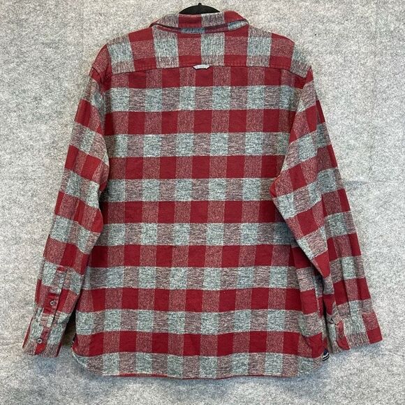 FLAG & ANTHEM Shirt Men’s 2XL Red Gray Checkered Harrells Flannel Long Sleeve - Picture 7 of 15